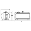 Zamknięty schładzalnik do mleka DeLaval DXCE - wymiary